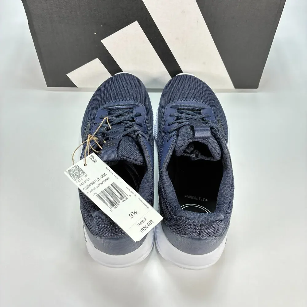 adidas Cloudfoam Flex Lace Navy Black Lifestyle Sneakers HQ4853 Men's Size 9.5